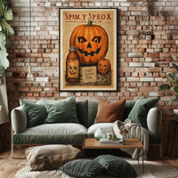 Vintage Halloween Pumpkin Vintage Poster