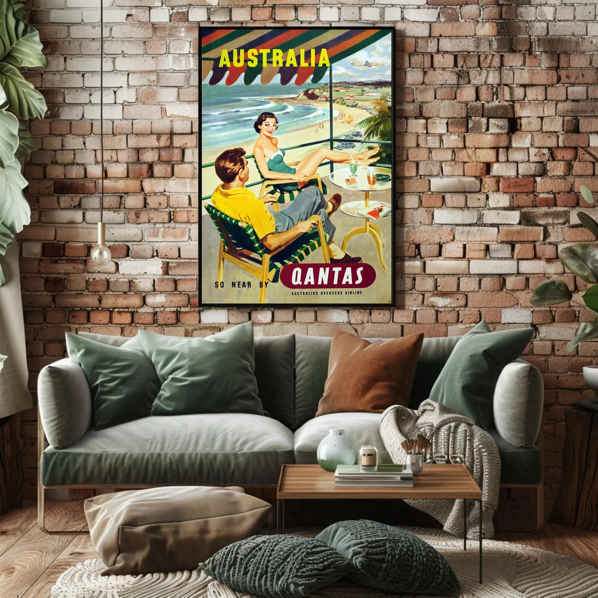 Discover Australia With Qantas Poster