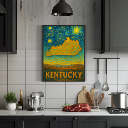 Kentucky Starry Night Poster