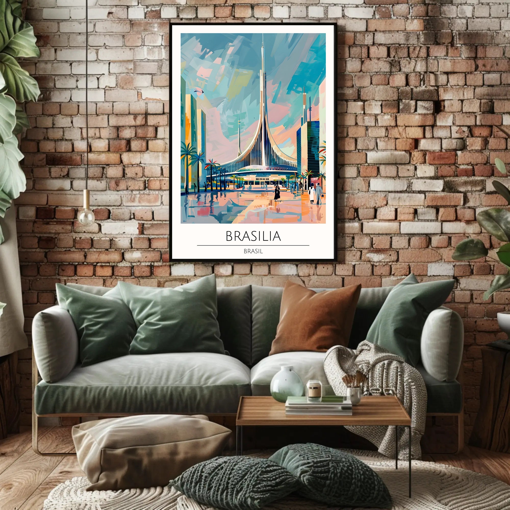 Brasília Illustrated Poster PosterGoat