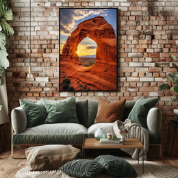 Arches National Park Sunset Poster Travel Wall Art
