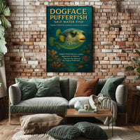 Dogface Pufferfish Salt Water Fish Poster