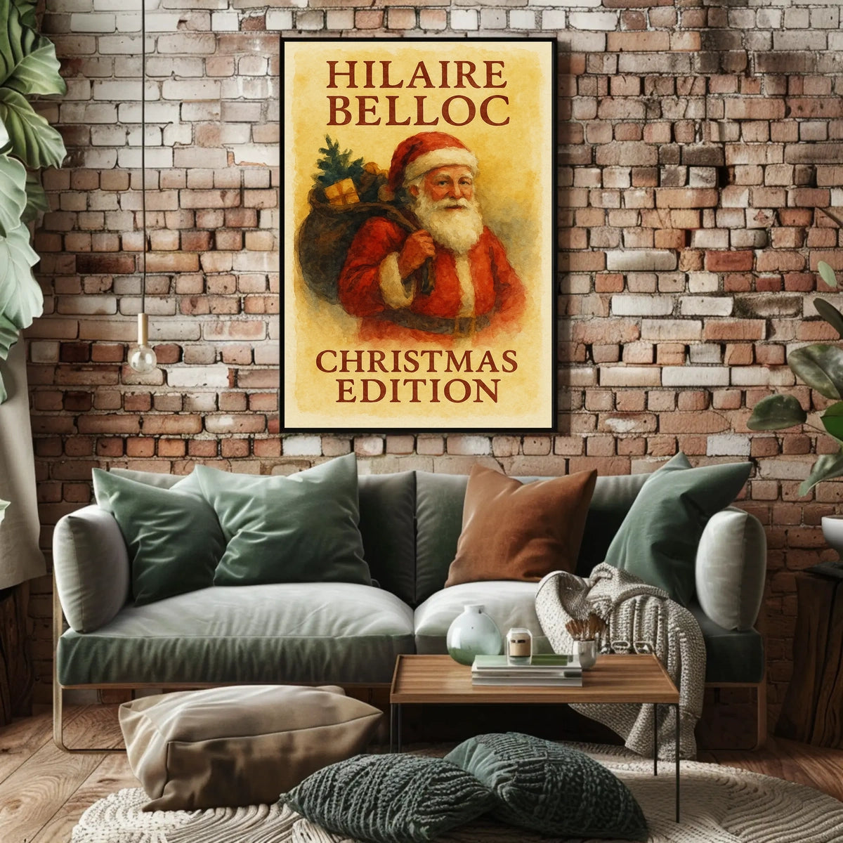 Hilaire Belloc Vintage Christmas Literature Cultural Poster