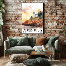 Acadia Watercolor Wall Art Poster