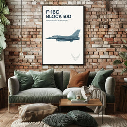 F-16C Precision Motion US Military Aviation Poster PosterGoat