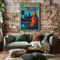 Cambodia Travel Poster