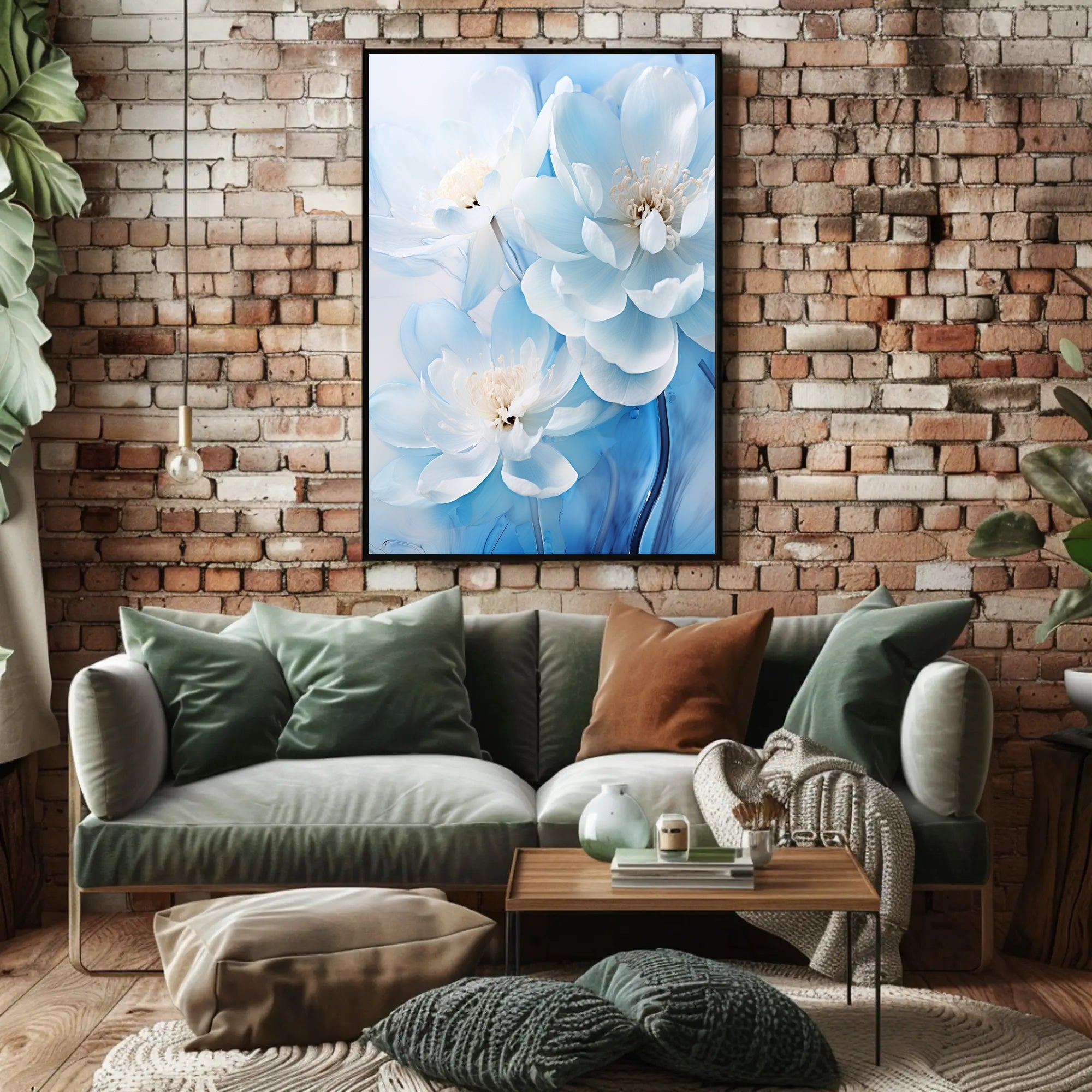 Blossoms In Blue Poster