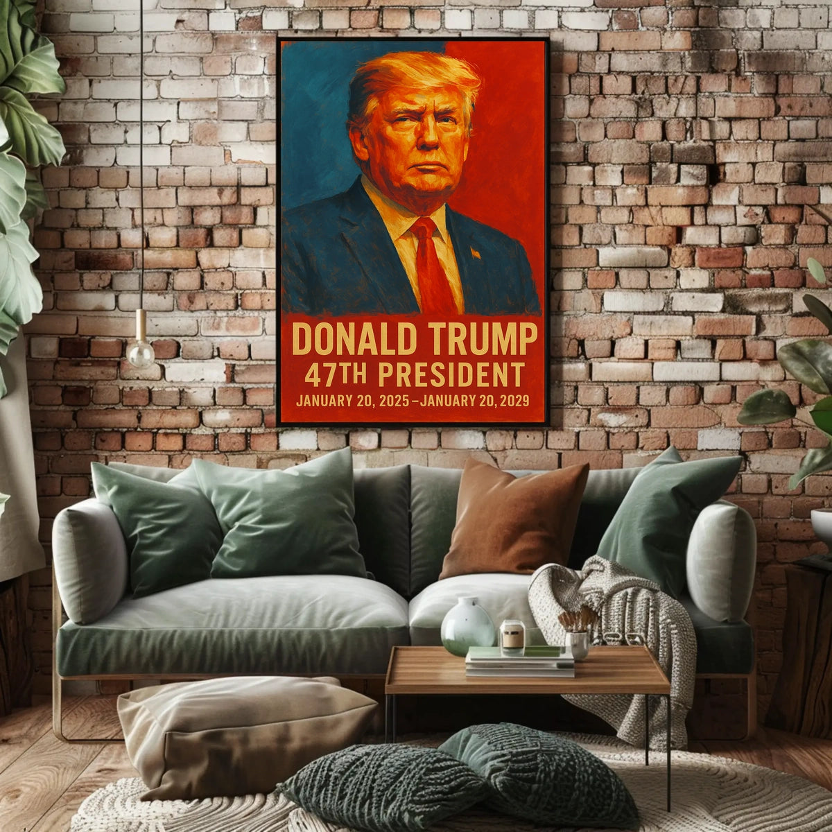 Donald Trump Unyielding Statesman Patriotic Pop Art Poster