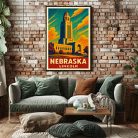 Nebraska State Capitol Poster