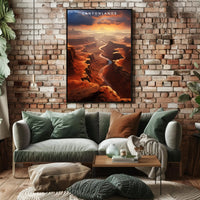 Canyonlands Sunset Poster Travel Wall Art Print