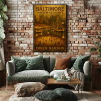 Baltimore Harbor Of Lights Poster