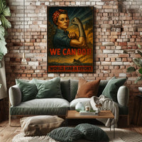 Empowering WWII Woman Illustration for Propaganda Poster