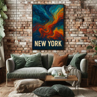 New York Abstract Expression Abstract Poster