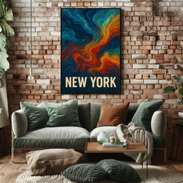 New York Abstract Expression Abstract Poster