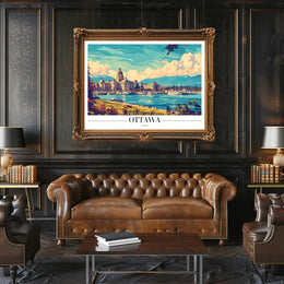 Ottawa Scenic View: Vintage Travel Poster