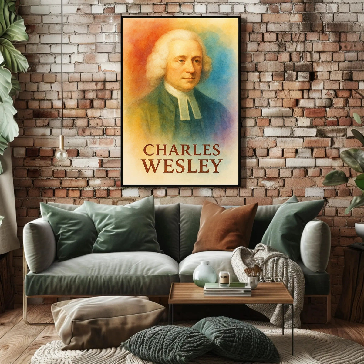 Charles Wesley Heritage Poster: Classic 18th-Century Portrait Art