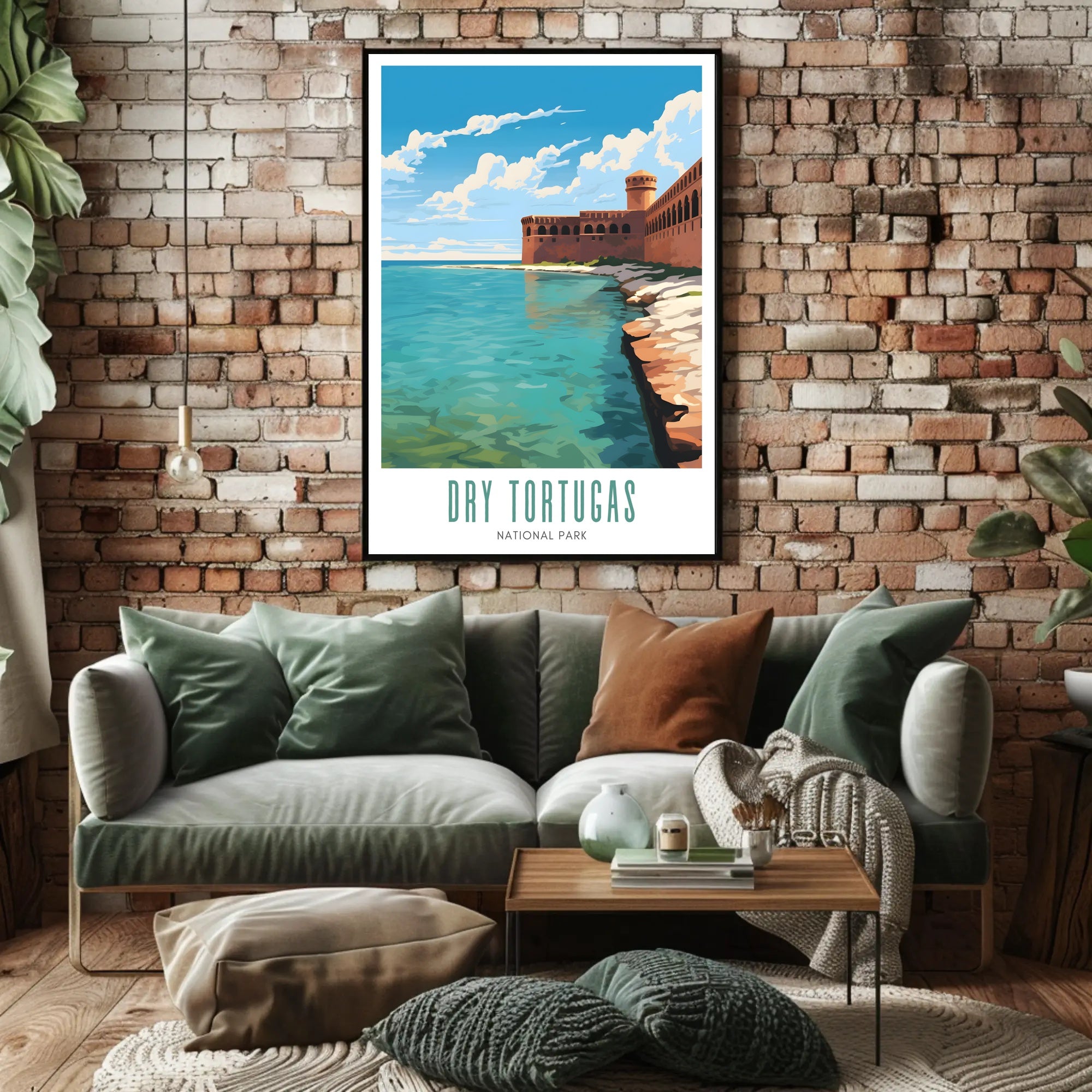 Dry Tortugas Travel Poster Vintage Wall Art Print