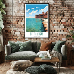 Dry Tortugas Travel Poster Vintage Wall Art Print
