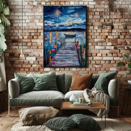 peaceful lakeside Poster