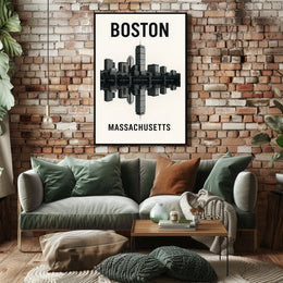 Boston Skyline Massachusetts Poster