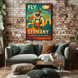 Germany Travel Adventure Retro-Modern Illustrated Travel Poster PosterGoat