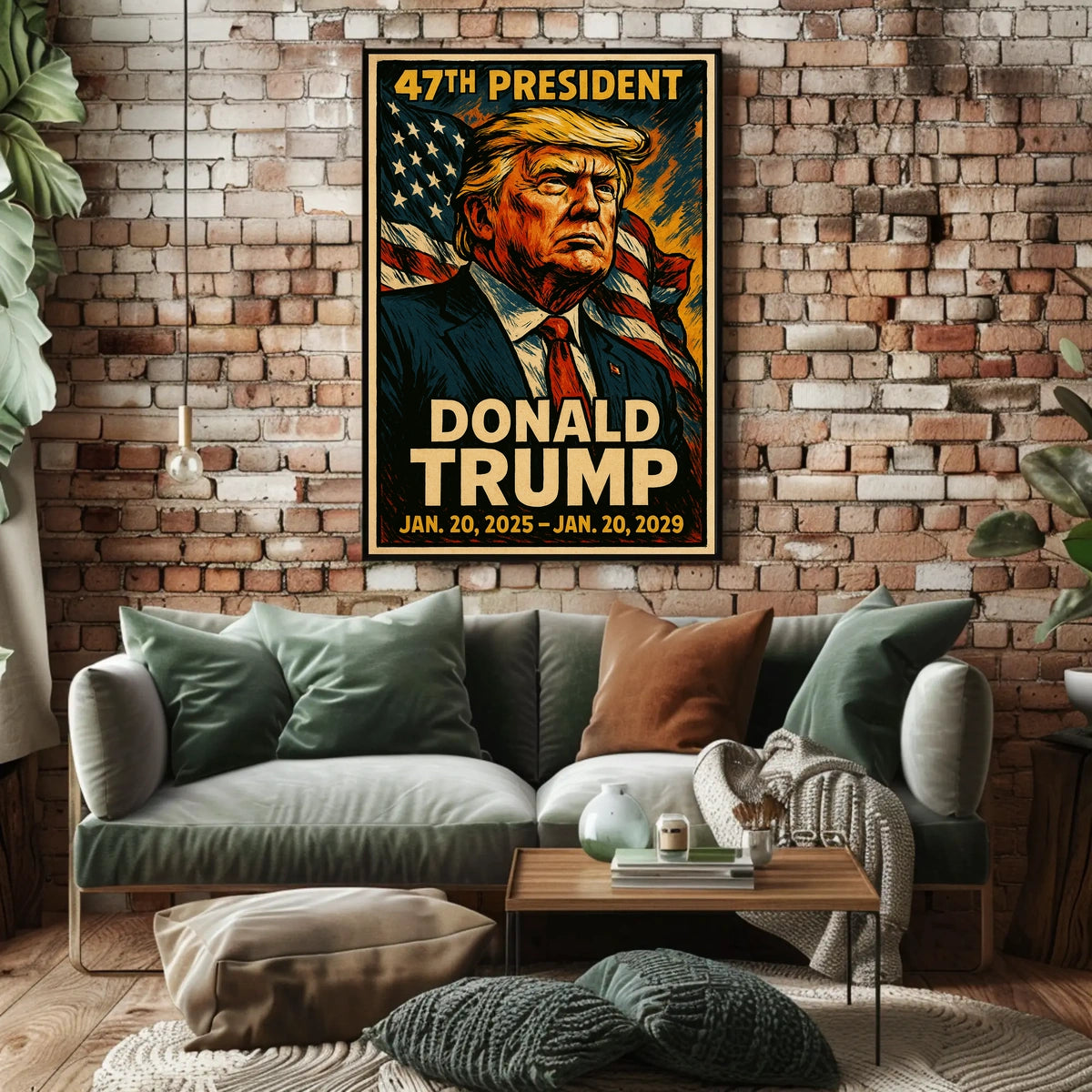 Patriotic Resolve Donald Trump Visionary Poster
