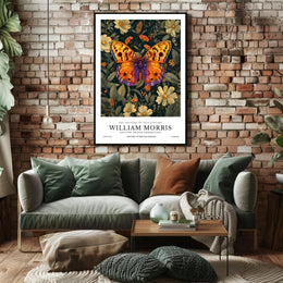 William Morris Butterfly Botanical Heritage Artistic Poster