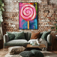 Lollipop Poster Whimsical Colorful Pop Art Print