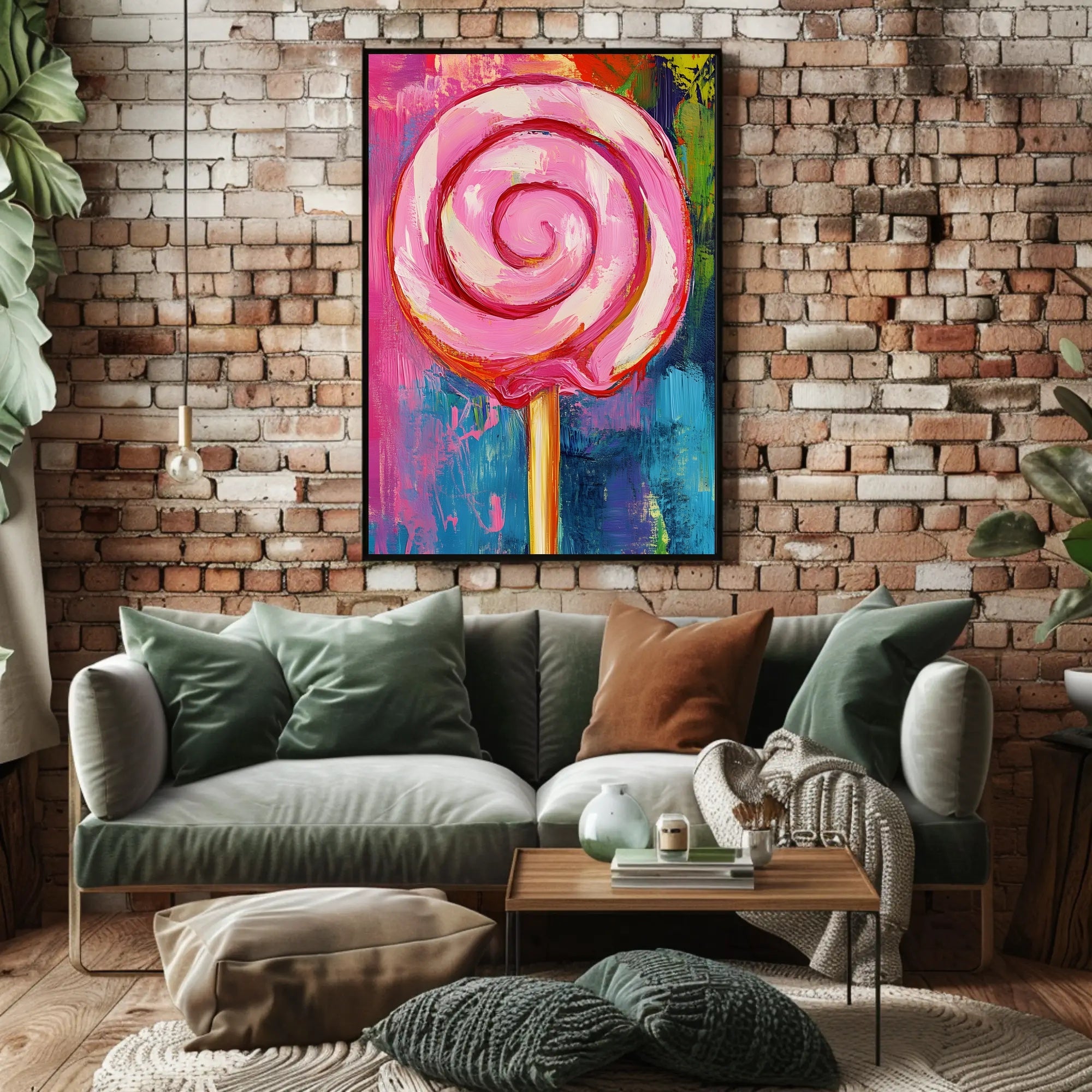 Lollipop Poster Whimsical Colorful Pop Art Print