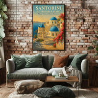 Santorini Travel Poster Timeless Escape Wall Art