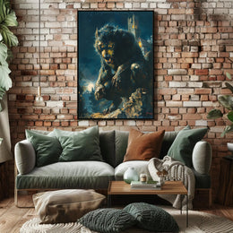 The Nocturnal Beast Art Poster for Home Decor and Art Lovers PosterGoat