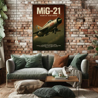 MiG-21 Fighter Jet Vietnam War Historical Poster
