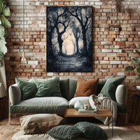 Mysterious Ethereal Forest Scene Artistic Poster