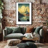 Saigon Skyline Poster PosterGoat