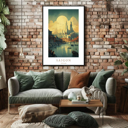 Saigon Skyline Poster PosterGoat