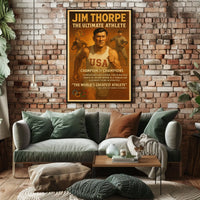 The Ultimate Athlete Tribute Jim Thorpe Poster
