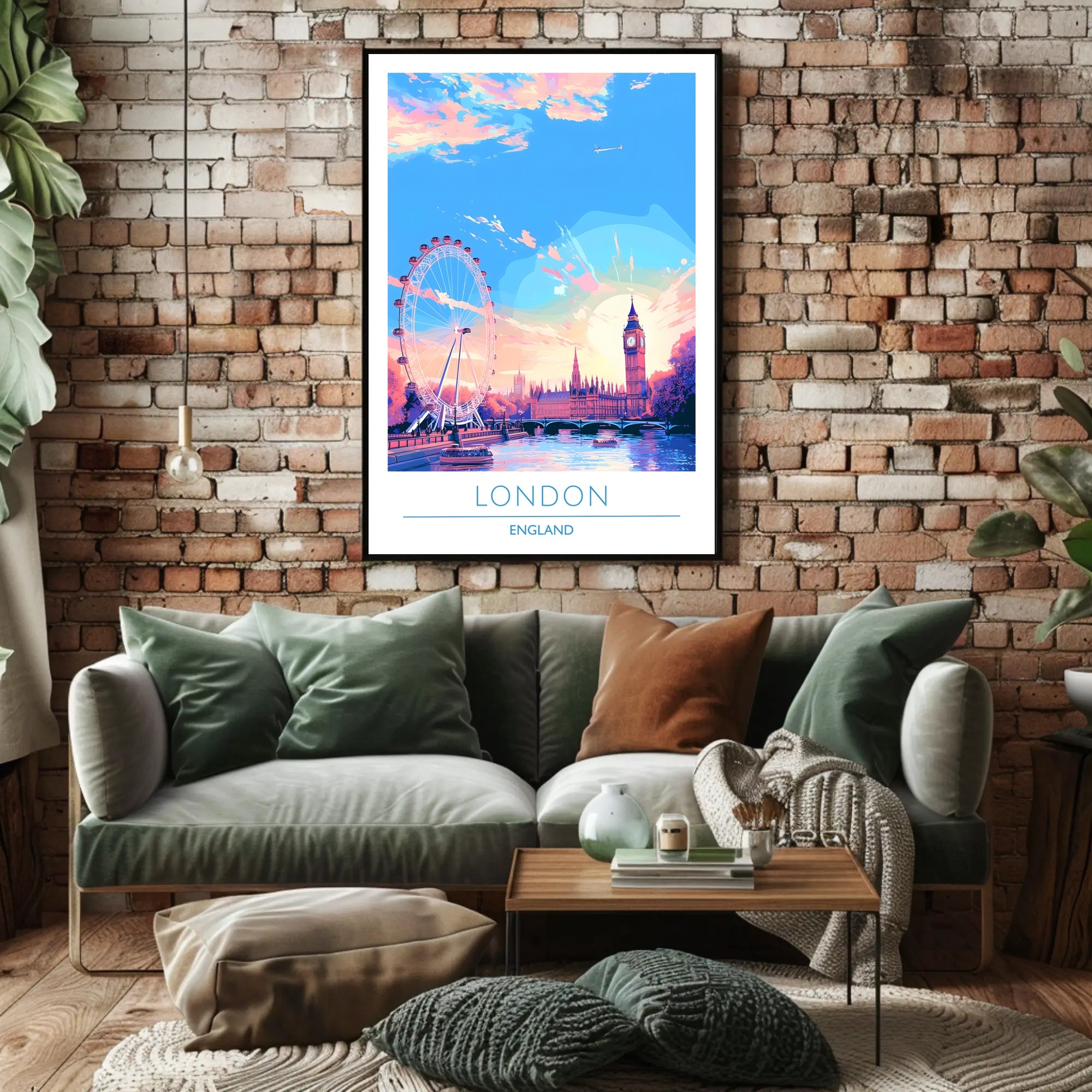 London Skyline at Sunset Poster