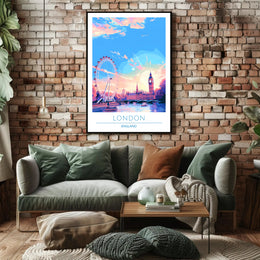 London Skyline at Sunset Poster