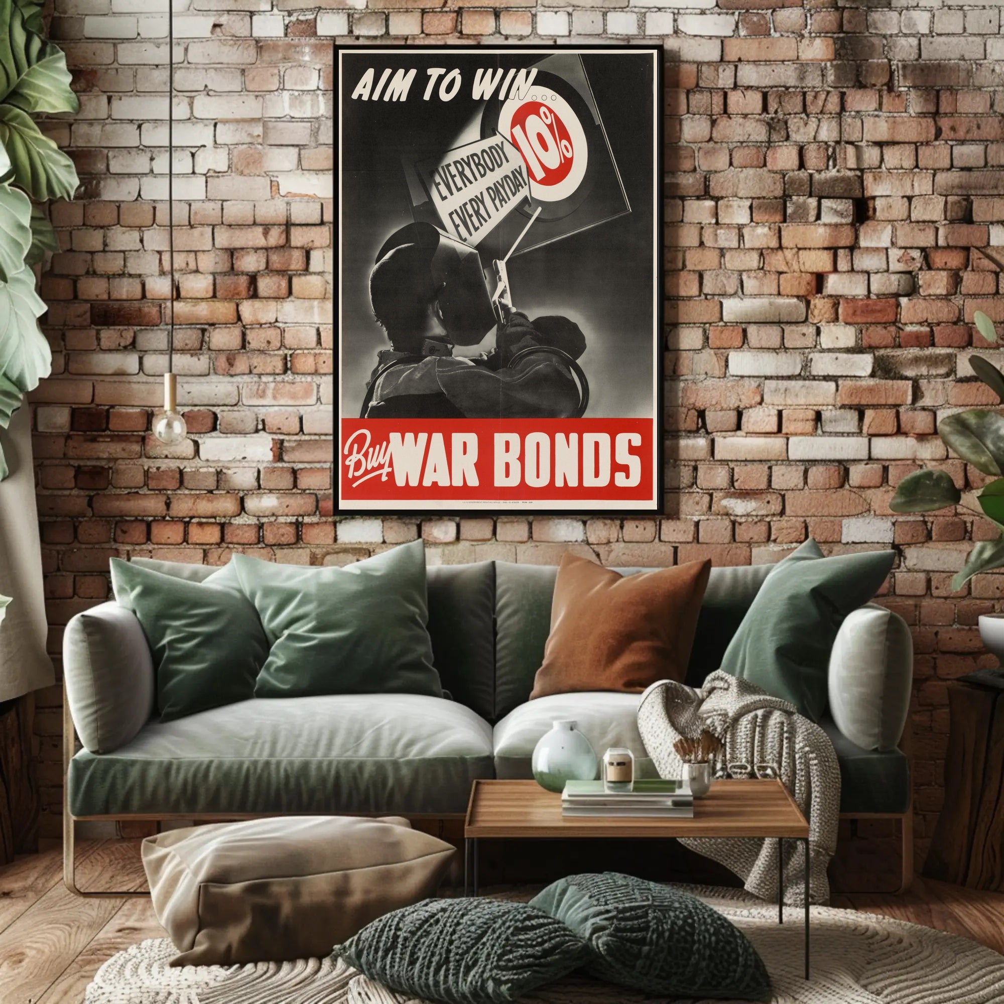 Aim to Win: Buy War Bonds Poster PosterGoat