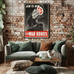 Aim to Win: Buy War Bonds Poster PosterGoat