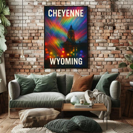 Cheyenne Wyoming Scenic Minimalist Decor Lovers Poster