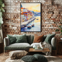 Portugal Porto Ribeira Riverside Poster