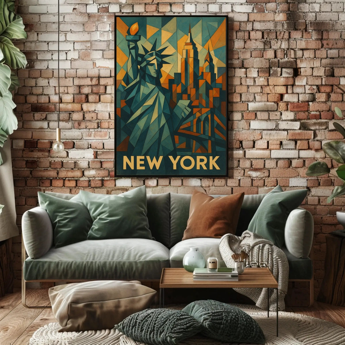 New York In Geometric Art Poster