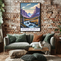 Vintage Scenic Landscape: Gates of Arctic National Park Poster