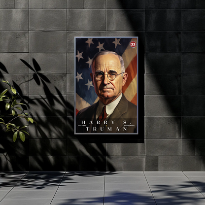 Harry Truman 33rd President Of The United States Portrait