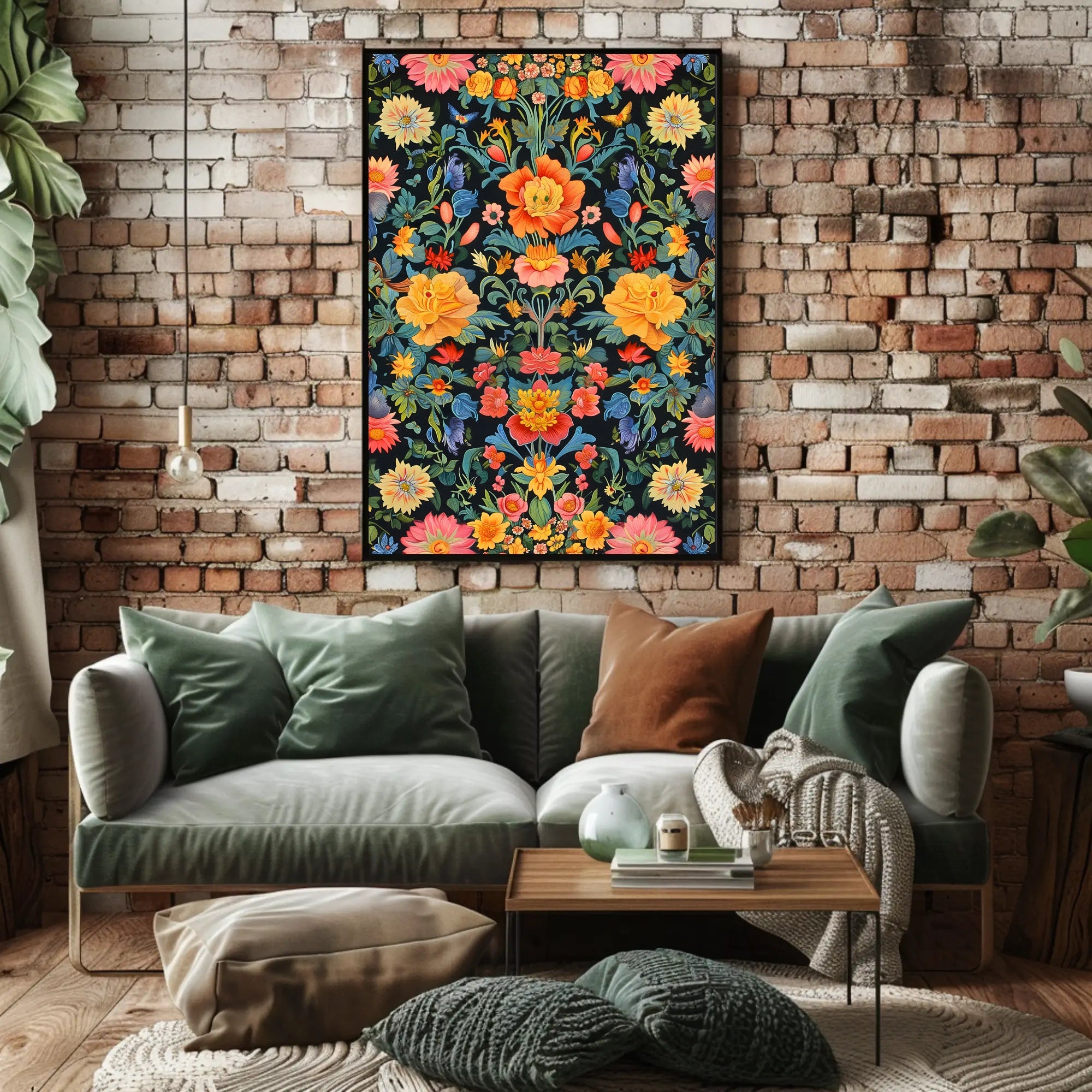 Vibrant Floral Tapestry William Morris Art Poster