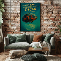 Oscar Fish Modern Art Poster: Bold & Colorful