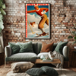 Skiing Adventure in Poland Travel Poster PosterGoat
