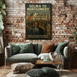 Selma To Montgomery Route Of The 1965 Poster