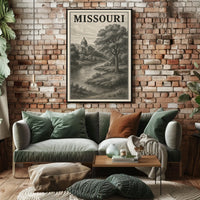 Missouri Landscape Illustration Poster
